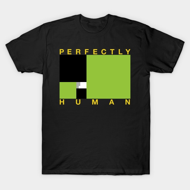 Perfectly Human - Agender Pride Flag T-Shirt by OutPsyder